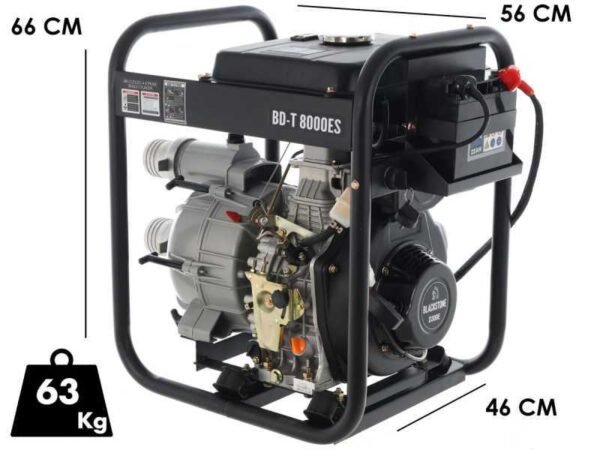 Blackstone BD-T 8000ES dieselmotorpomp voor vuil water met 80 mm aansluitingen – Euro 5